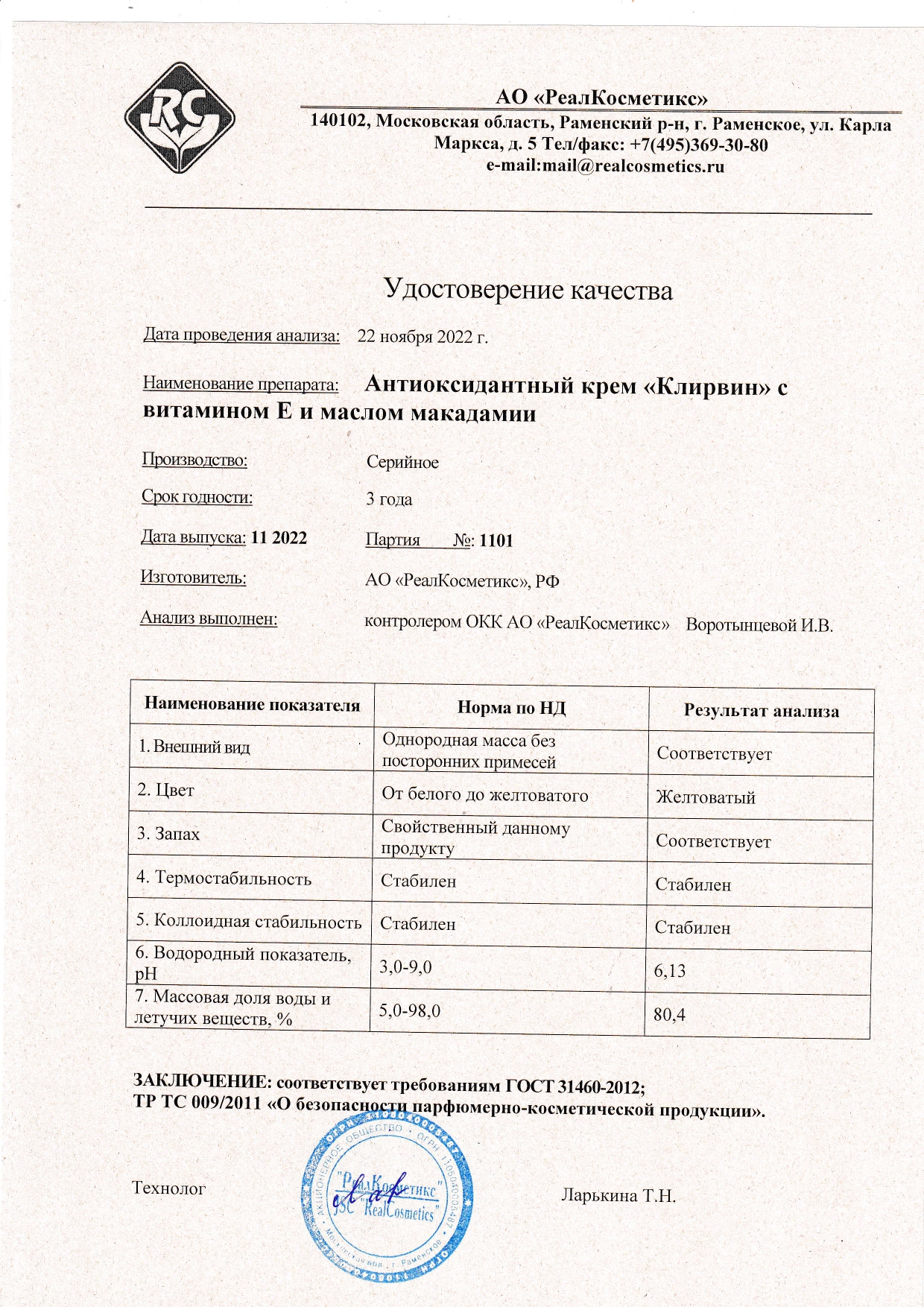 Паспорт №1120221101